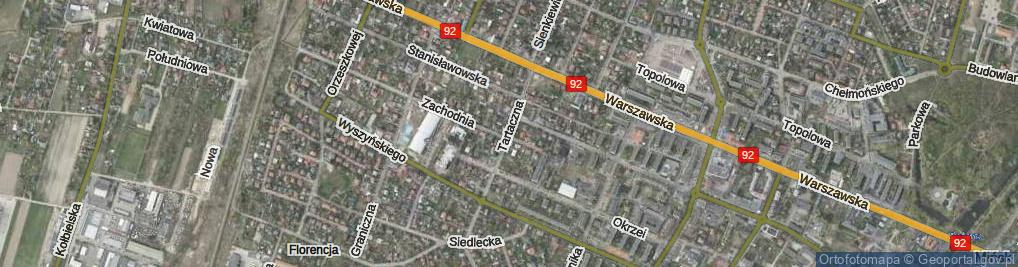 Zdjęcie satelitarne Tartaczna ul.